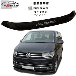 Дефлектор капоту мухобійка Volkswagen T6 2016- Євро Кріплення (Vip Tuning)