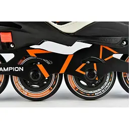 Ролики дитячі Micro Champion 37-40 Чорний-Помаранчевий - мініатюра 4