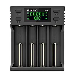 Зарядний пристрій Liitokala Lii-S4, 4 канала, Ni-Mh/Li-ion/LiFePo4, USB, LCD, Box