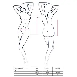 Боді монокіні з глибоким декольте Passion OTAVIA Body black L/XL - мініатюра 5