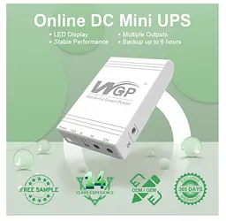 UPS ДБЖ безперебійне живлення для роутера, термінала GPON/EPON WGP 5V/9V/12V 10400mAh - мініатюра 3