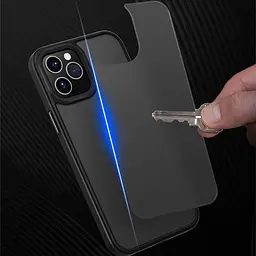 TPU+PC чохол Metal Buttons для Apple iPhone 12 Pro / 12 6.1" Чорний, TPU+PC - мініатюра 3