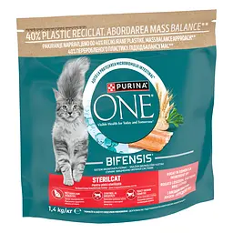 Сухий корм для дорослих стерилізованих котів Purina One Sterilcat Bifensis з високим вмістом лосося 1.4 кг