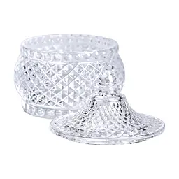 Цукорниця скляна Glass Jay з кришкою в східному стилі, diamonds Yiwu HP-YH-4 - мініатюра 3