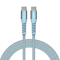Кабель Verbatim 100 Вт /USB-C–USB-C /120 см-блакитний (31856) - мініатюра 2
