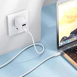 Дата кабель Borofone BX112 Lemon Type-C to Type-C 60W (1m) White - мініатюра 5