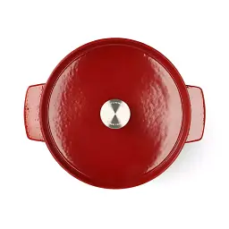 Каструля чавунна з кришкою KitchenAid 26 см 5,2 л червона (CC006060-001) - мініатюра 2