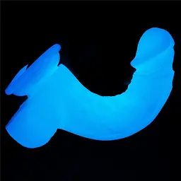 Неоновий фалоімітатор LoveToy Lumino Play 20.9 см блакитний - мініатюра 5