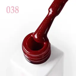 Гель-лак для нігтів червоний 038 з шиммером JOIA vegan 6 мл - мініатюра 4