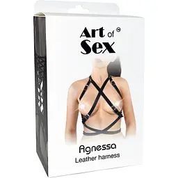 Портупея жіноча Art of Sex - Agnessa LeaTher harness, Чорний XS-M - мініатюра 4