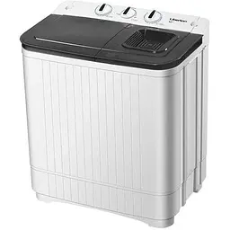 Пральна машина напівавтоматична Liberton LWM-5500 Pump White/Black з 2 барабанами завантаження