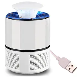 Лампа пастка для комарів нищівник комах 5Вт від USB Mosquito Killer Lamp біла - мініатюра 3
