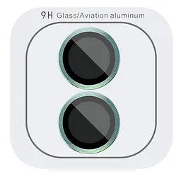 Захисне скло Metal Classic на камеру (у упак.) для Apple iPhone 16 (6.1) / 16 Plus (6.7) Бірюзовий / Azure