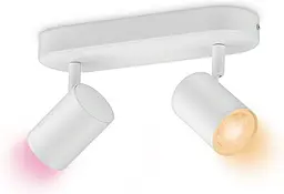 WiZ Світильник точковий накладний розумний IMAGEO Spots, 2х5W, 2200-6500K, RGB, Wi-Fi, білий - мініатюра 4