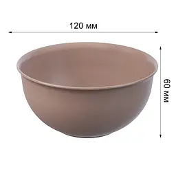Миска Stars Plast кругла матова какао 0.5 л (94206/как) - мініатюра 2