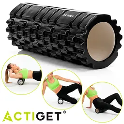 Масажний ролик Actiget EVA 33 x 13.5 см (валик, роллер) ACT0029 Black - мініатюра 8