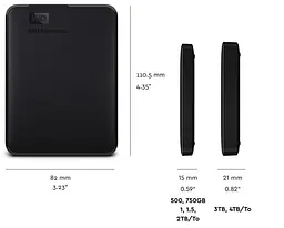 Зовнішній жорсткий диск WD портативний Elements Portable 5 TB (WDBU6Y0050BBK) - мініатюра 7