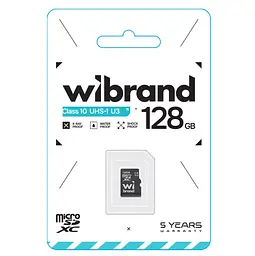 Карта пам'яті Wibrand microSDXC 128 Gb UHS-1 U3 (WICDHU3/128GB) - мініатюра 2
