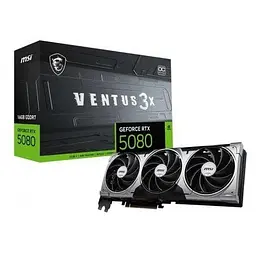 Відеокарта GeForce RTX 5080, MSI, VENTUS 3X OC (білий Edition), 16Gb GDDR7, 256-bit, HDMI/3xDP, 2655/30000 MHz, 16-pin