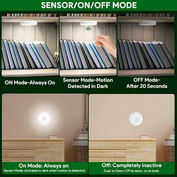 Внутрішній світильник з датчиком руху Stick On Stair Lights світлодіодний 2 кольори 3 режими - мініатюра 2