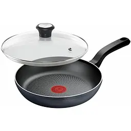 Сковорода Tefal з кришкою So' Light 24см алюміній бакеліт скло чорний kuh0014407