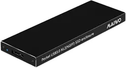 Карман Maiwo зовнішня для M.2 SSD (NGFF) SATA через USB3.0 на гвинтах алюміній чорна УПАК ПОВЖЕДЖЕНА