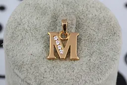 Кулон Xuping Jewelry літера М довжина 1,5 см золотистий