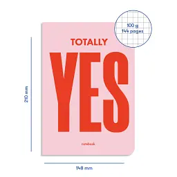 Блокнот у клiтинку Totally YES рожевий - мініатюра 2