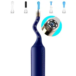 Прилад для видалення вушної сірки (отоскоп) Xiaomi Bebird EarSight Plus (D39R) Blue - мініатюра 6