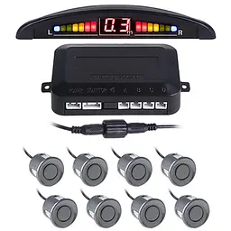 Паркувальна система Pulso LED 8 датчика D22 мм Конектор Сірий (LP-10180-grey)