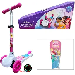 Самокат дитячий Bambi Disney Princess 3-х колісний LS2120 колеса з підсвічуванням - мініатюра 2