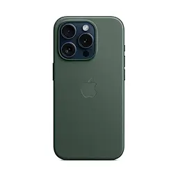 Чехол для Apple iPhone 15 Pro, FineWoven Case with MagSafe, зеленый, защитная накладка из материала FineWoven, противоударный, для iPhone, защита всего корпуса, поддержка беспроводной зарядки и MagSafe, (ARM71983) - мініатюра 6