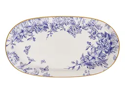 Набір блюд Alba ceramics Butterfly 3 шт. білий з синім (769-005) - мініатюра 2