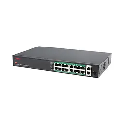 PoE-комутатор некерований 19-портовий ONV ONV-H1016PFD з 16 портами PoE (73-00066)