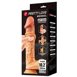 Фалоімітатор Pretty Love Sliding Skin Mendel 10.2" Flesh - мініатюра 8