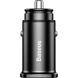 Автомобільний зарядний пристрій Baseus Square Metal QC3.0 double USB 5A 30W Black (CCALL-DS01) [59111] - мініатюра 2