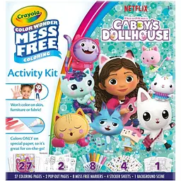 Набір для творчості Crayola Color Wonder Gabby's Dollhouse розмальовки фломастери наліпки - мініатюра 7