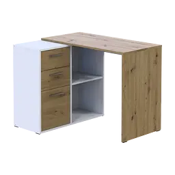 Офісний стіл Doros T8 Білий/Дуб Артізан 100х83х75 (41516060)
