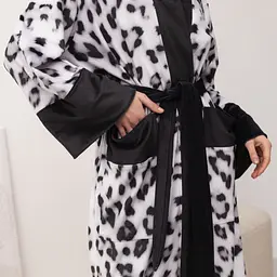 Кімоно жіноче з плюшевого велюру Kimono Snow Leopard 18376 3XL - мініатюра 4