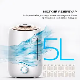Зволожувач повітря Deerma 5L White DEM-F500 - мініатюра 4
