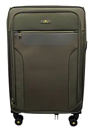 Валіза велика Worldline Airtex 616 жаккард-поліестер L Темно-зелений - мініатюра 2