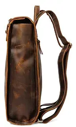 Рюкзак шкіряний дорожній 14796 Vintage коричневий - мініатюра 6