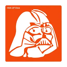 Трафарет для біо-тату Дарт Вейдер r020-15x15см, розмір 15х15см