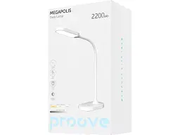 Офісна настільна лампа Proove Megapolis 1200 mAh white (PLMP00010002) - мініатюра 6
