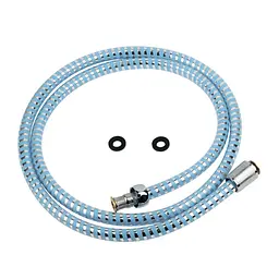 Шланг для душа Tau 1/2" PVC 2-х шаровий синій 150 см (9891671) - мініатюра 1