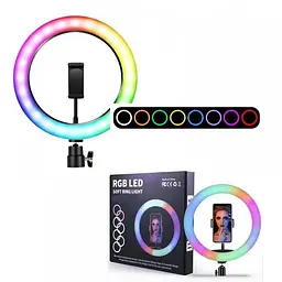 Світлодіодне селфі-кільце з RGB підсвічуванням OPT-TOP Soft Ring Light MJ300 (1756374695) - мініатюра 2