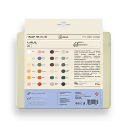 Набір олівців кольорових 99IDEAS "Color Expert" 24 кольори, Animal Set, металева коробка, 99CE-24ANIM - мініатюра 2