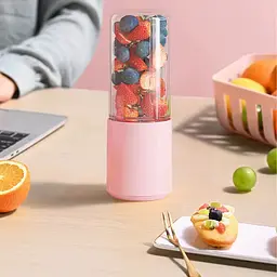 Портативний блендер/соковитискач N8 400+300ml 60W 1500mAh Pink - мініатюра 5