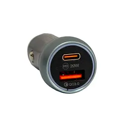 Адаптер в прикурювач автомобіля серий зарядка на 2 роз'єми USB і Type CARQW T-702 38W - мініатюра 3