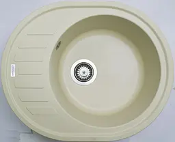 Кухонна мийка Adamant OVUM ivory 615x495x200 мм, з крилом 61,5 см - мініатюра 2